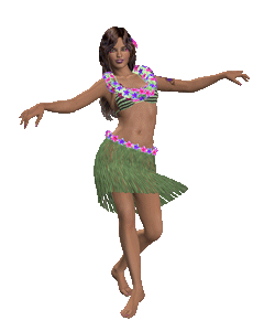 Прекрасный танец девушки из Гавайских островов